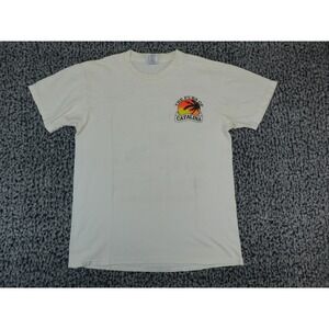 Vintage Delta The Pubs of Catalina T Shirt Mens Medium Cream Cotton‎ Graphic Tee
